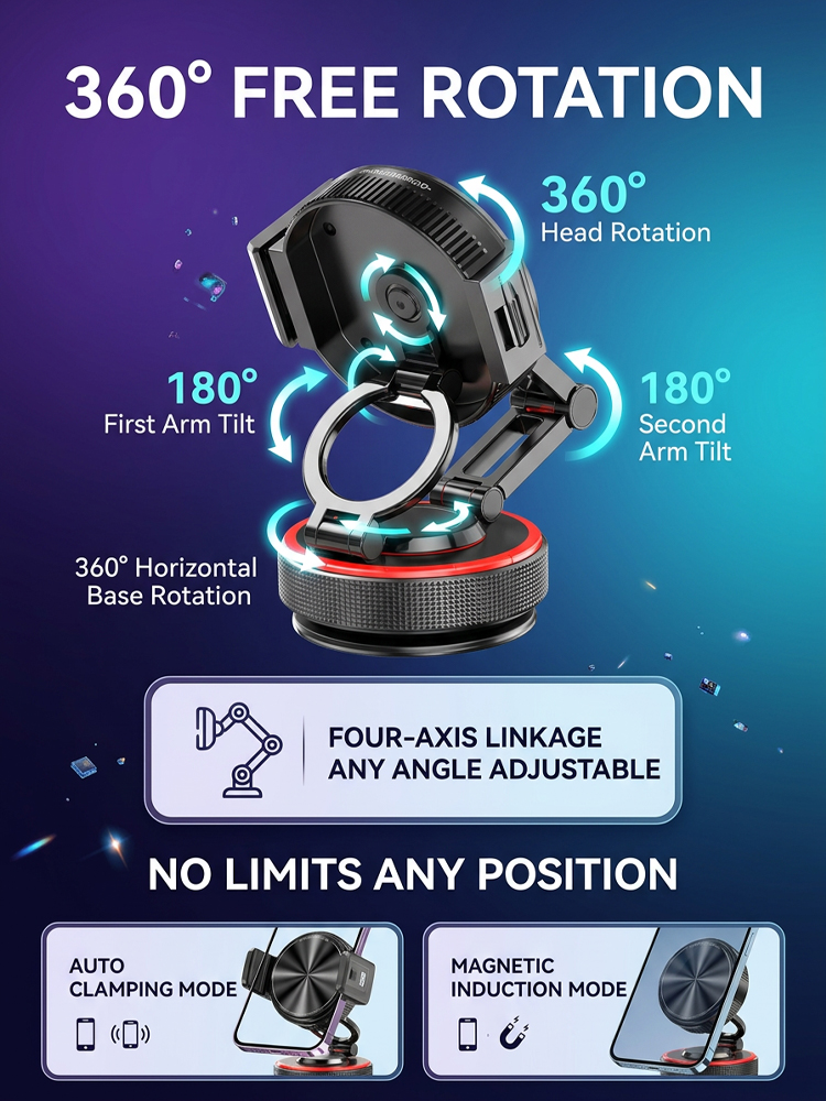 【AI Smart Sensing Magnetic Holder】Multi-functional Car Phone Holder