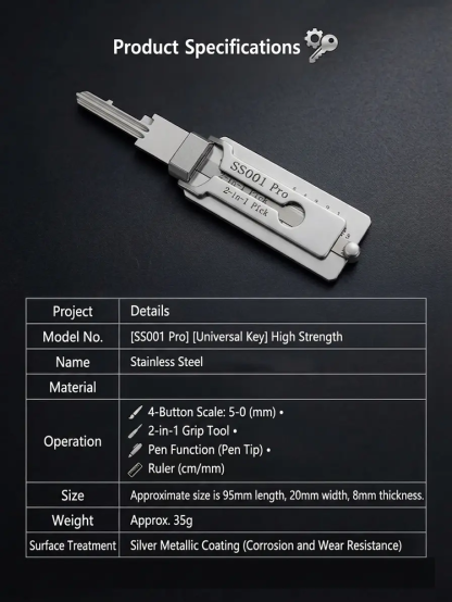 Portable Multi-purpose Key Tool