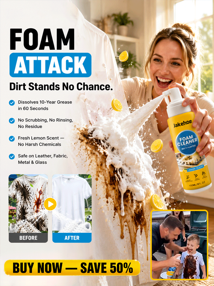 🧽 EPA-Approved 60s Fast Acting Multi-Purpose Foam Cleaner Melt Away 10-Year-Old Grease & Grime Safely – 50% Off Flash Sale with 30-Day Full Refund Guarantee