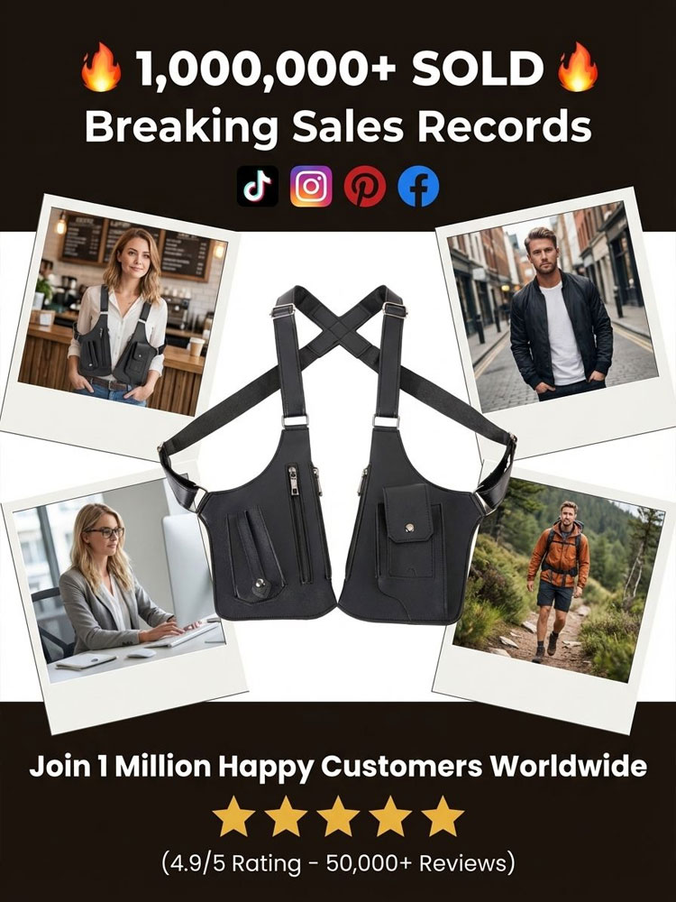 🎒 Genuine Leather Concealed Bag | ⭐ A Hot Item for 2026. Perfectly fits the body and easily hides under any coat or hoodie. Large capacity, multiple compartments, anti-theft | 30-day risk-free trial + free shipping 🚀
