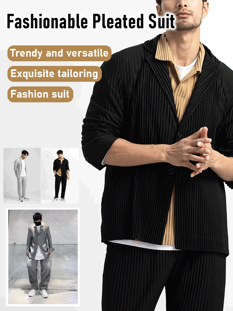 Fashionable Pleated Suit