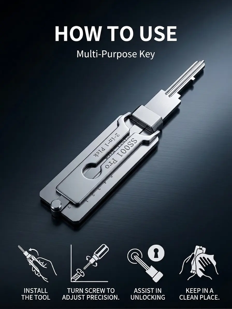 Portable Multi-purpose Key Tool