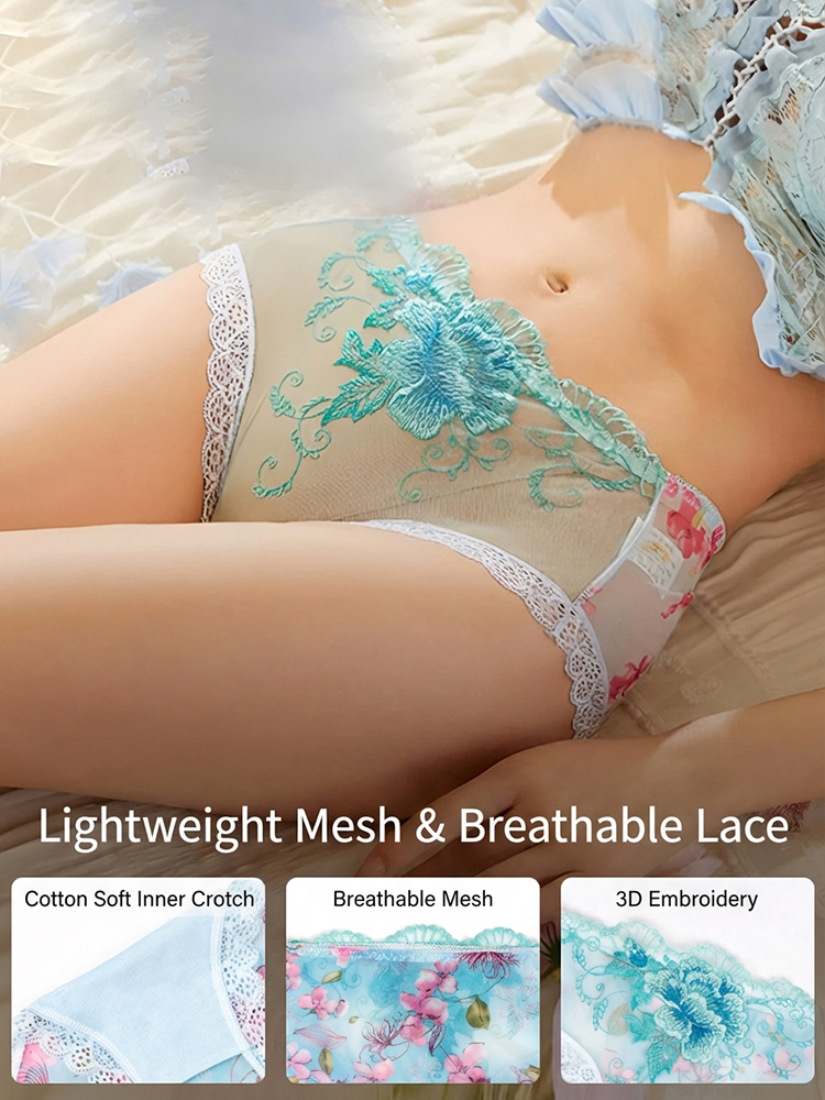 ✨ Seamless Elegance: Low-Rise Lace Trim Panties with 100% Cotton Crotch | 50% OFF Flash Sale ✅