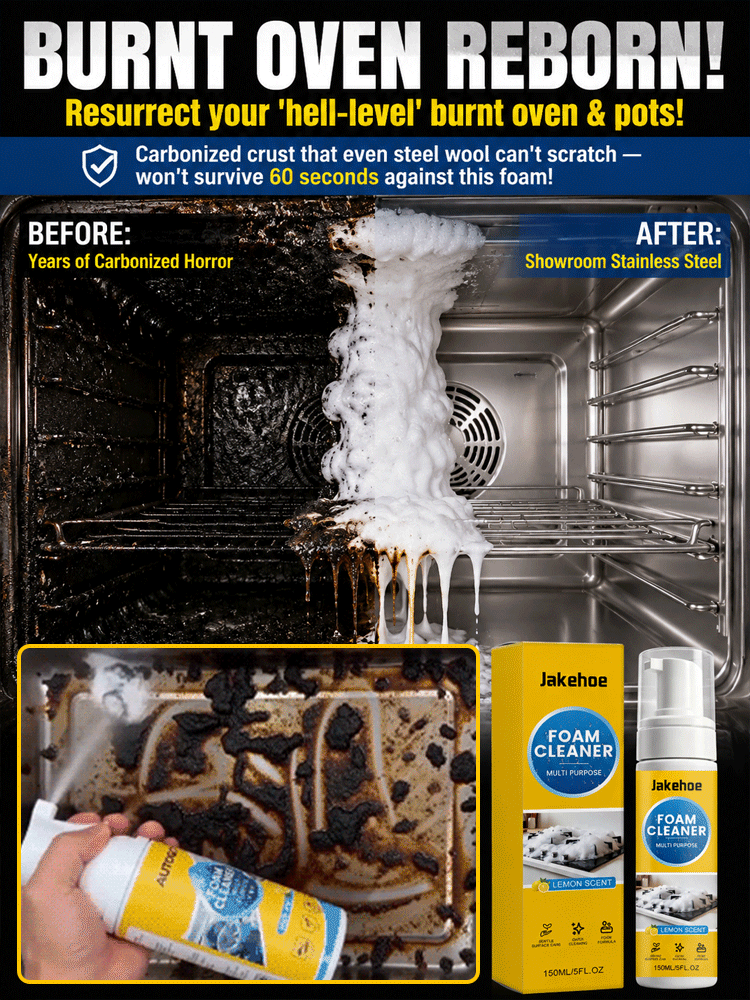 🧽 EPA-Approved 60s Fast Acting Multi-Purpose Foam Cleaner Melt Away 10-Year-Old Grease & Grime Safely – 50% Off Flash Sale with 30-Day Full Refund Guarantee