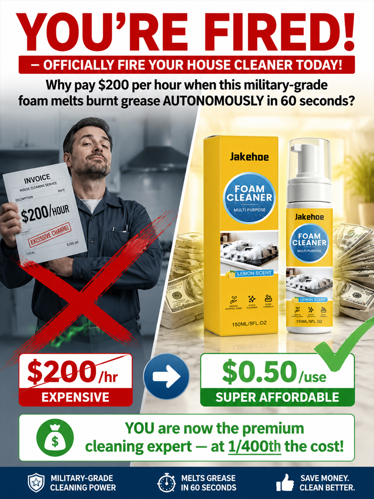 🧽 EPA-Approved 60s Fast Acting Multi-Purpose Foam Cleaner Melt Away 10-Year-Old Grease & Grime Safely – 50% Off Flash Sale with 30-Day Full Refund Guarantee