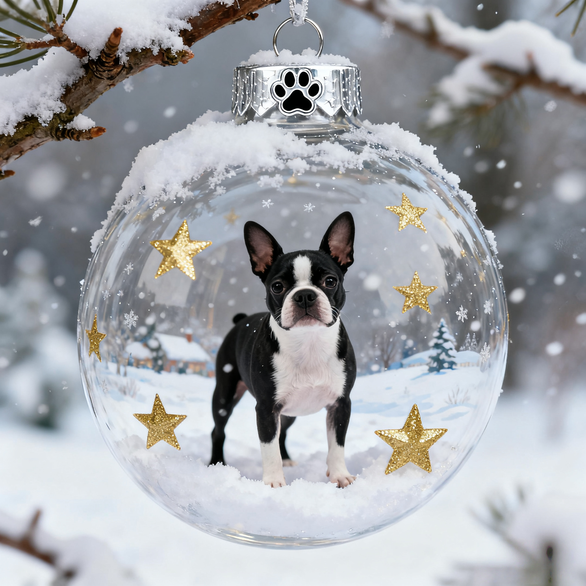 ✨Loyal Canine Guardian Crystal Glass Ornament Set Exclusive Christmas Gift✨