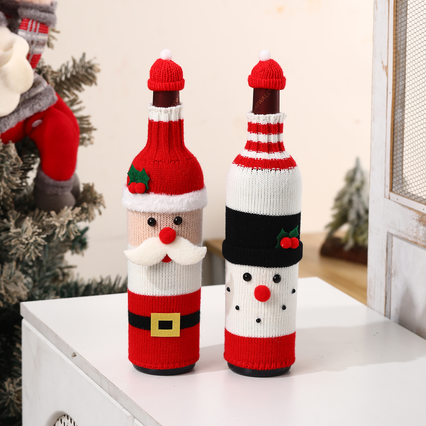 Funny Christmas Wine Bottle Sleeves
