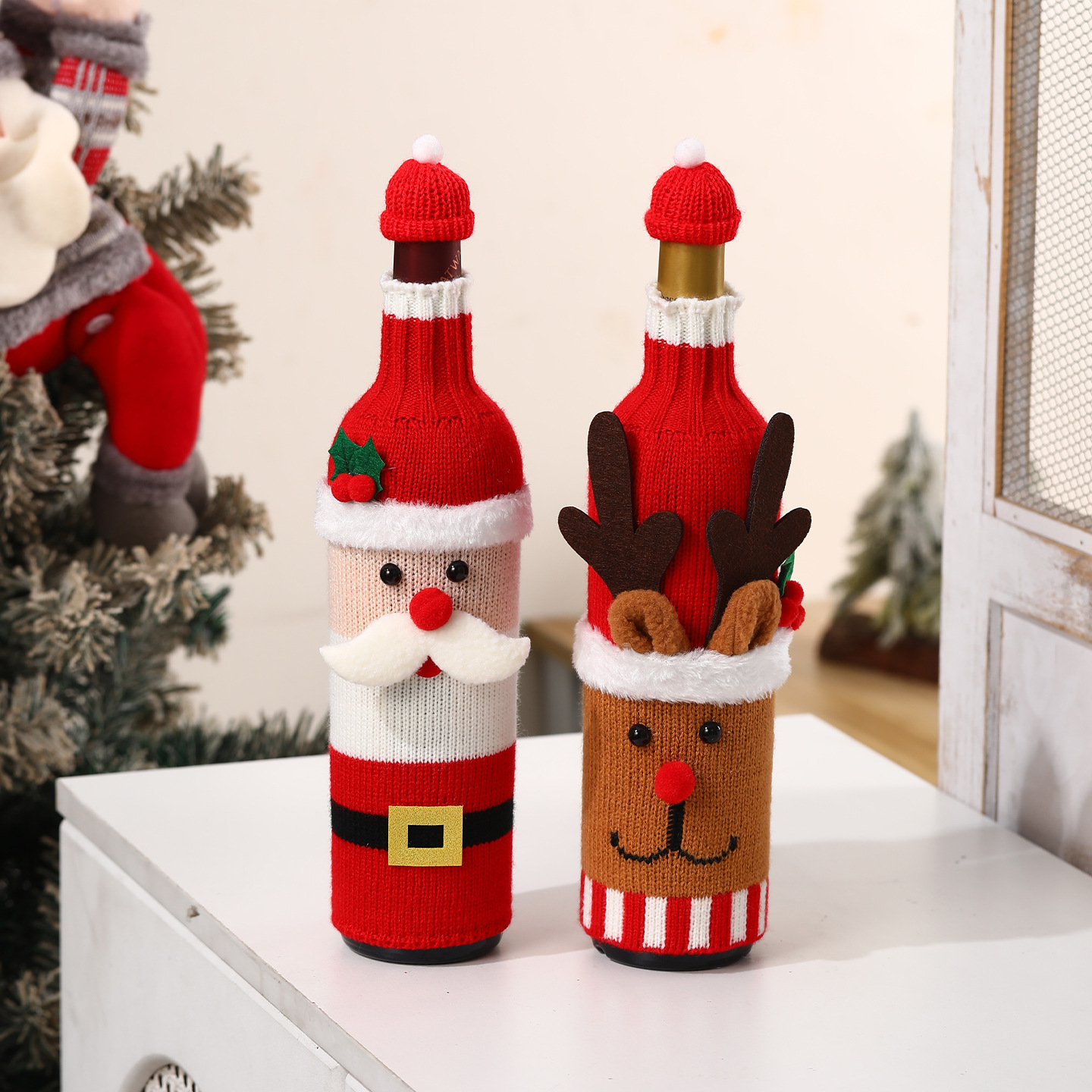 Funny Christmas Wine Bottle Sleeves
