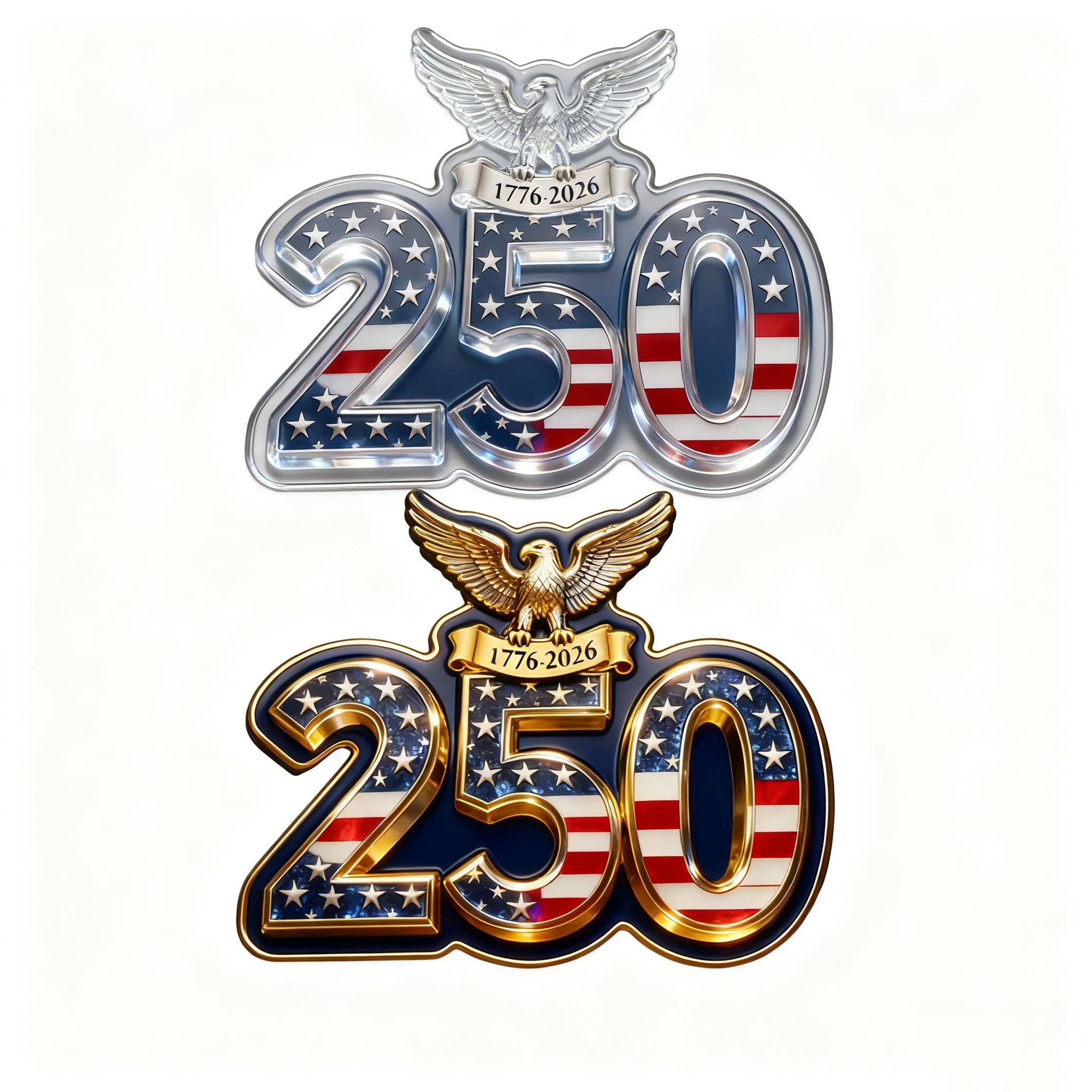 us 250th Anniversary Commemorative Brooch
