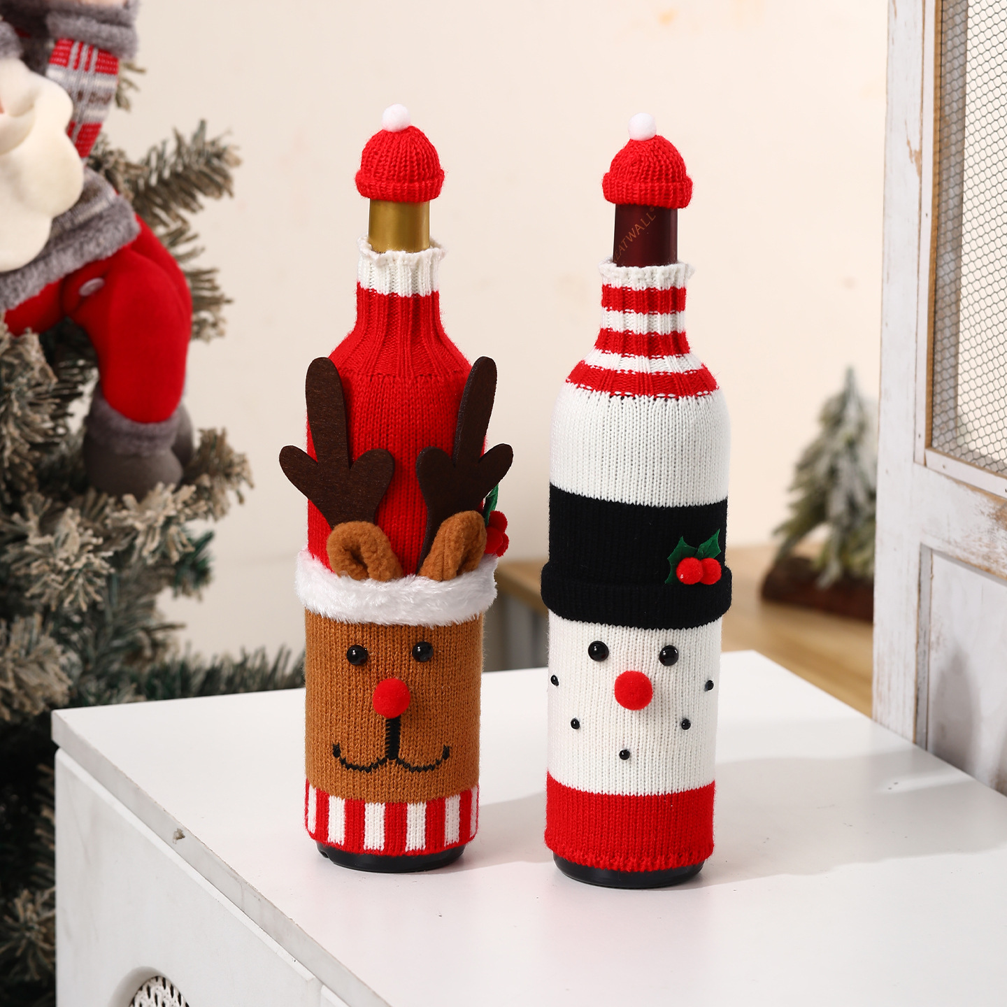 Funny Christmas Wine Bottle Sleeves