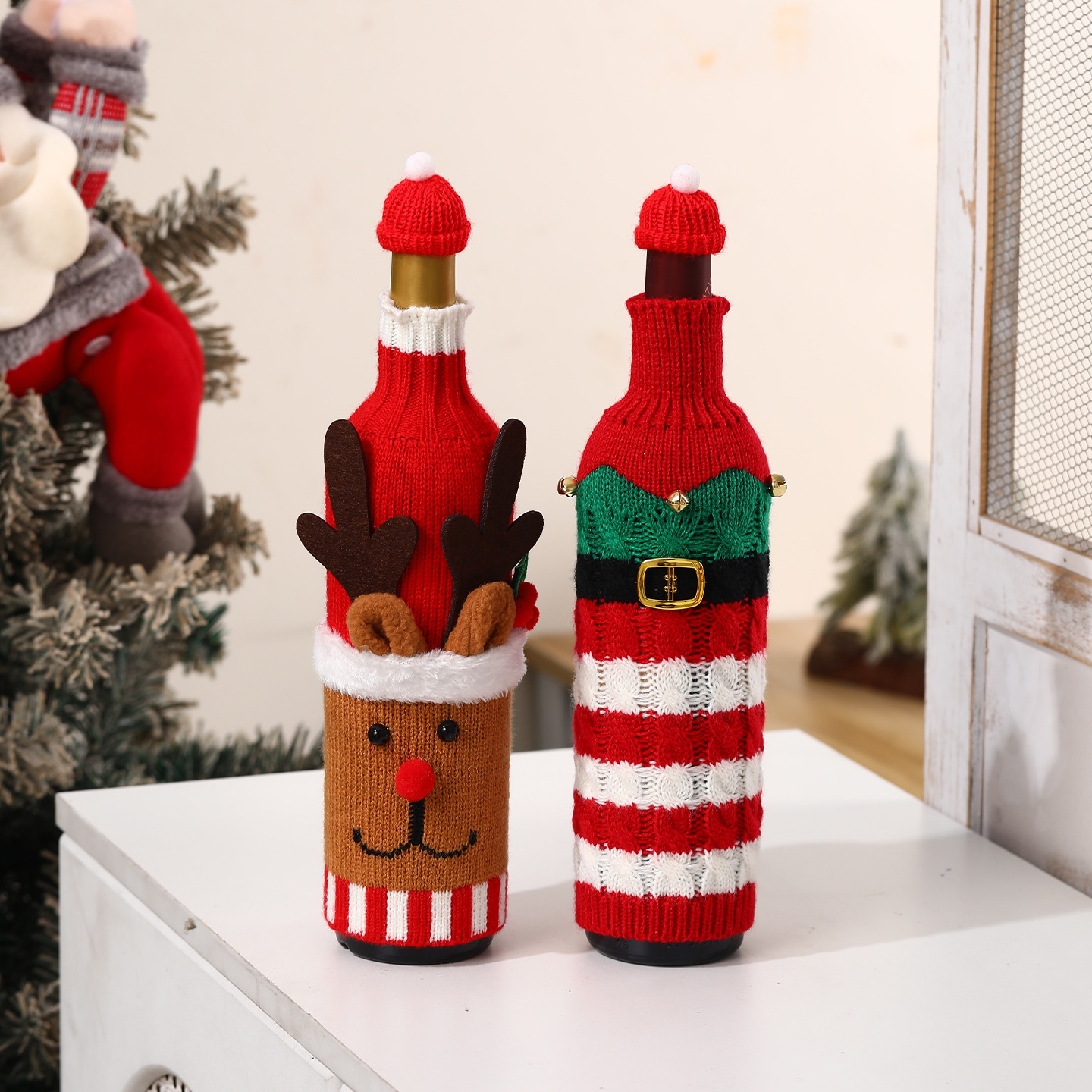 Funny Christmas Wine Bottle Sleeves