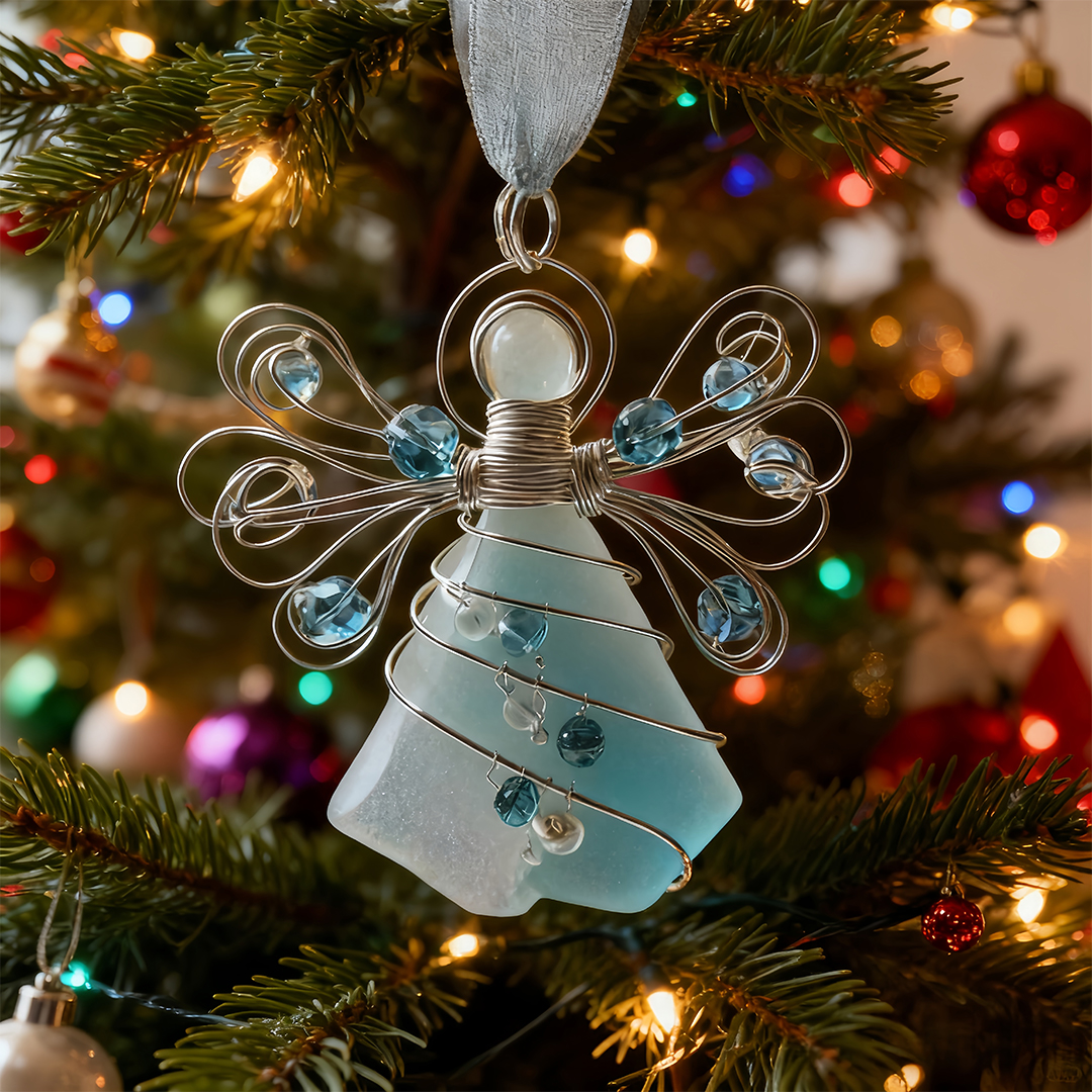 🔥LAST DAY 49% OFF - 🌊Handmade Sea Glass Angel Ornament