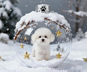 ✨Loyal Canine Guardian Crystal Glass Ornament Set Exclusive Christmas Gift✨