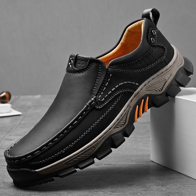 ⏰Promotion 50% OFF - Men's Orthopedic Comfortable Casual Genuine Leather Slip On Loafers