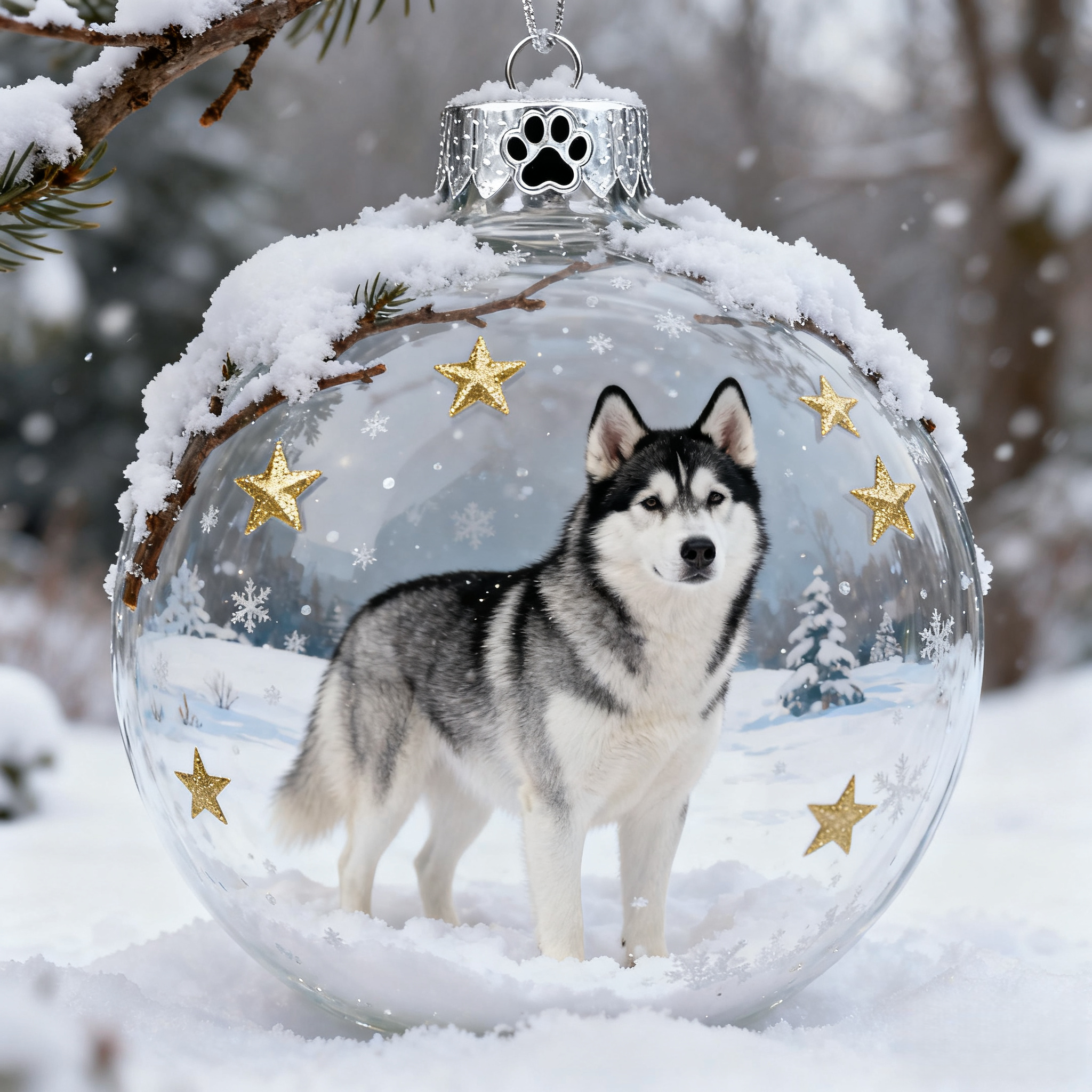 ✨Loyal Canine Guardian Crystal Glass Ornament Set Exclusive Christmas Gift✨