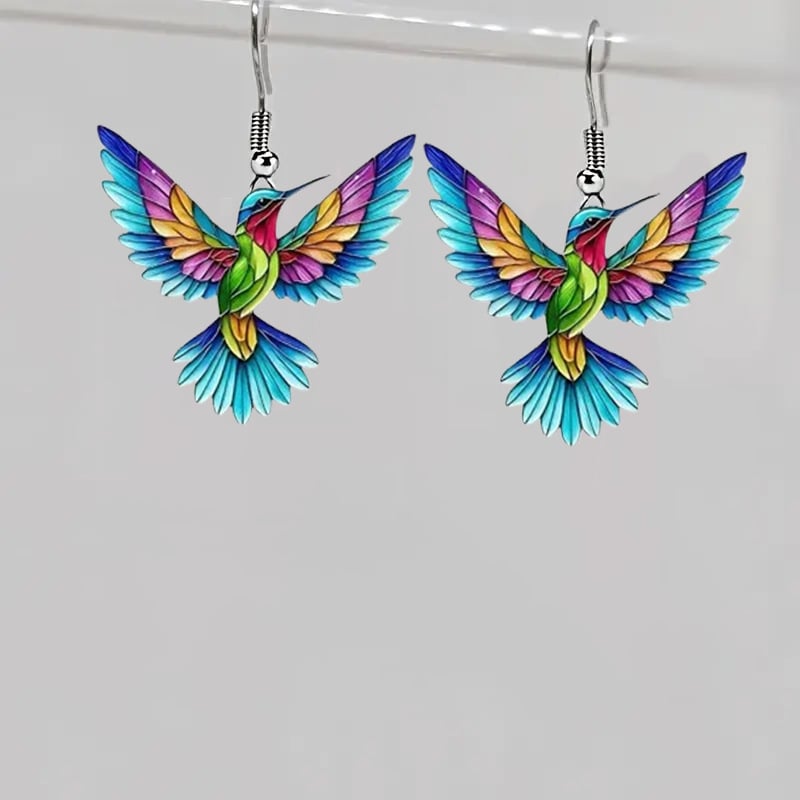 ✨💥Colorful Hummingbird Necklace-👩‍❤️‍👩ELEGANT HUMMINGBIRD NECKLACE🐦(not 3D)