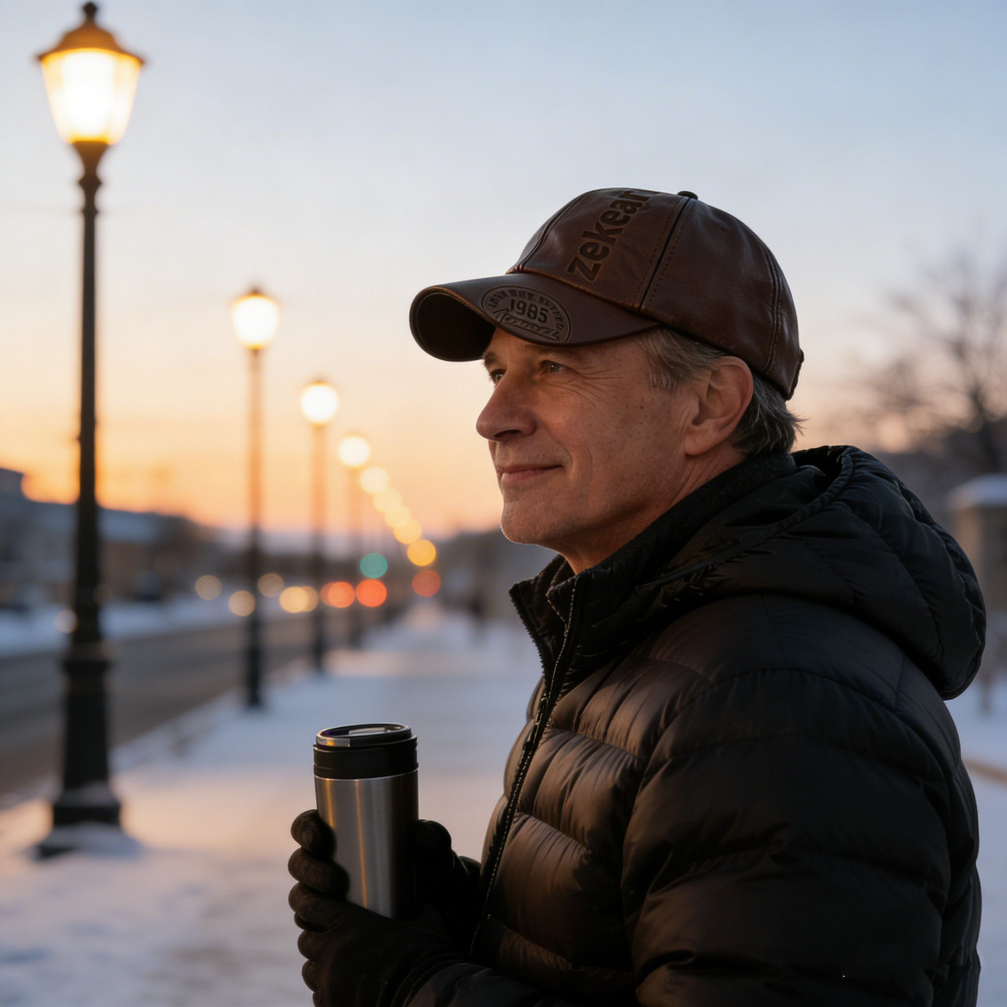 🔥Men's/Women's Outdoor Adjustable Warm PU Fashion Genuine Leather Hat