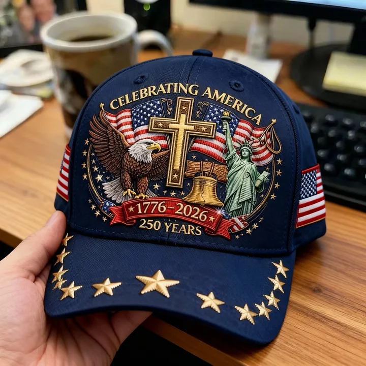 🦅Eagle & Liberty & Cross🎆United States 250th Anniversary Hat🧢