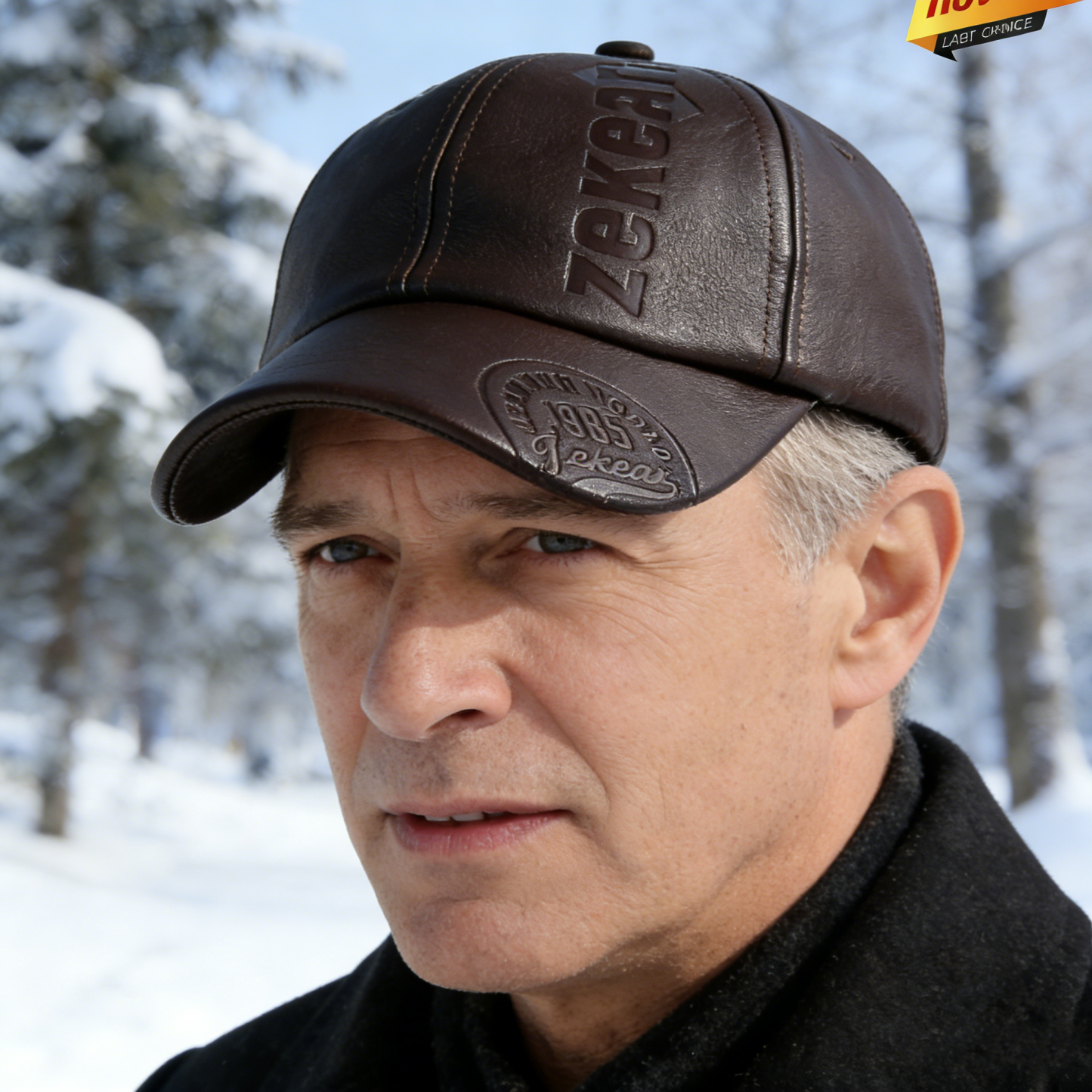 🔥Men's/Women's Outdoor Adjustable Warm PU Fashion Genuine Leather Hat