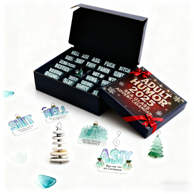 🌊🎄Limited Edition🎁 Adult Humor 2025 Sea Glass Advent Calendar  24 Days. 24 Laughs. 100% Christmas Spirit.