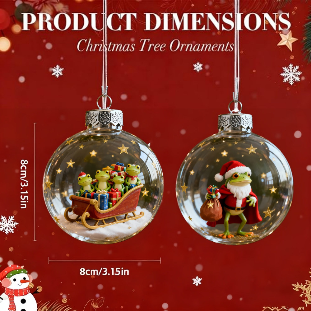Froggy Holiday Magic Christmas Ornament