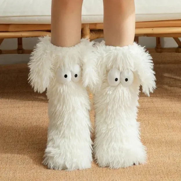 Women’s Winter Kawaii Big Eyes Slipper Socks