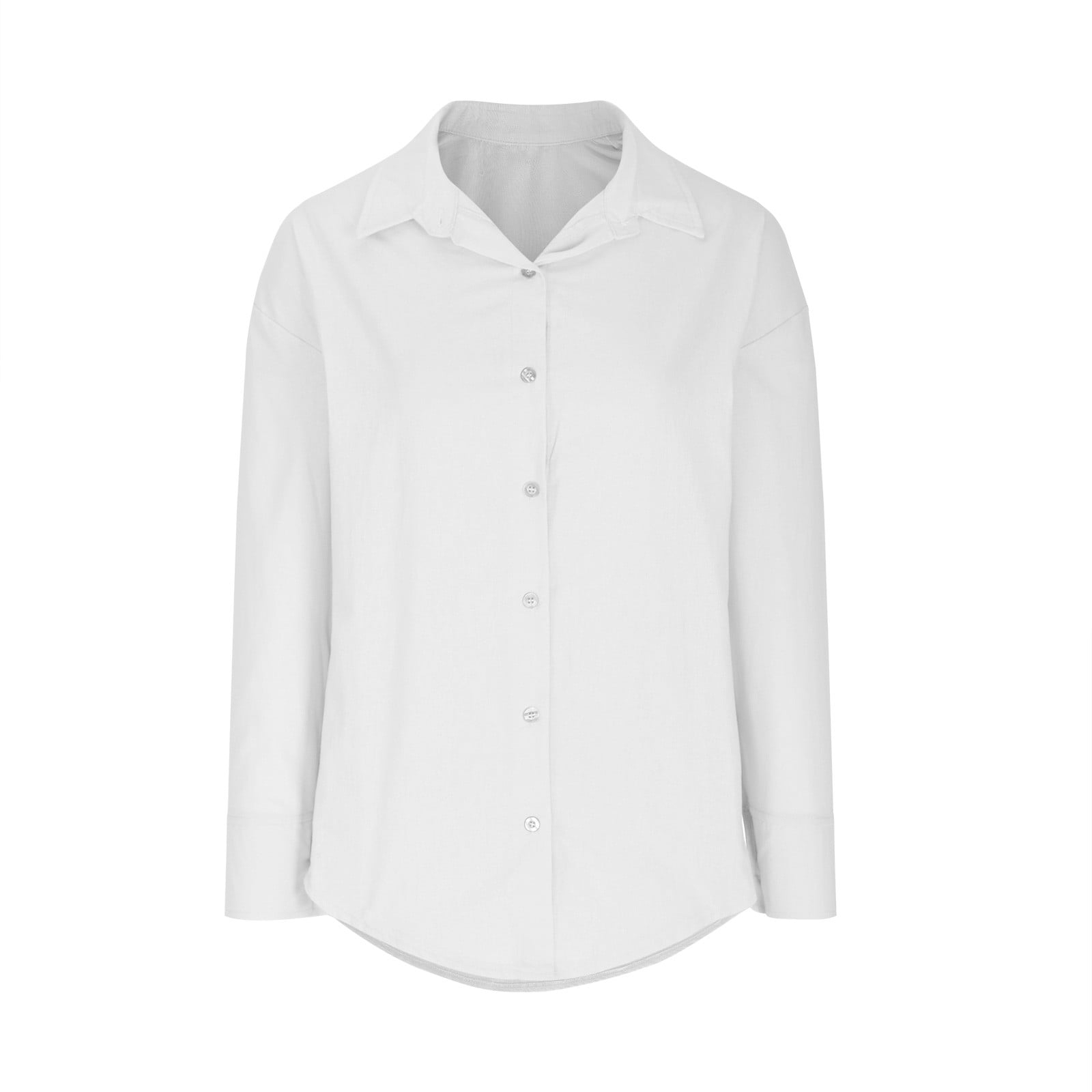 Summer solid color women's loose-fitting nine-point sleeve cotton and linen shirt