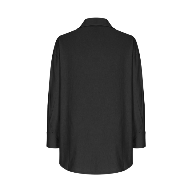 Summer solid color women's loose-fitting nine-point sleeve cotton and linen shirt