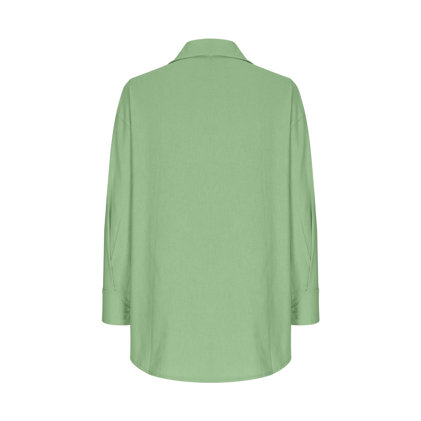 Summer solid color women's loose-fitting nine-point sleeve cotton and linen shirt