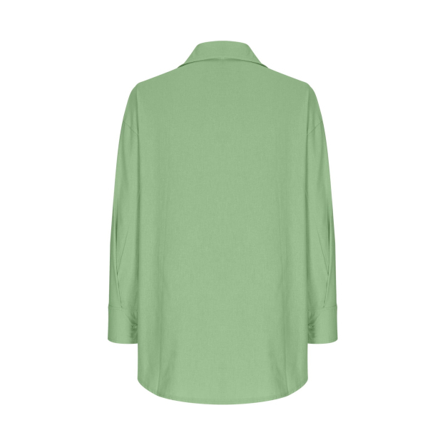 Summer solid color women's loose-fitting nine-point sleeve cotton and linen shirt
