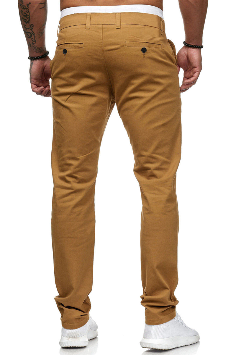 Summer Casual Men's Slim-Fit Youth Solid Color Trousers