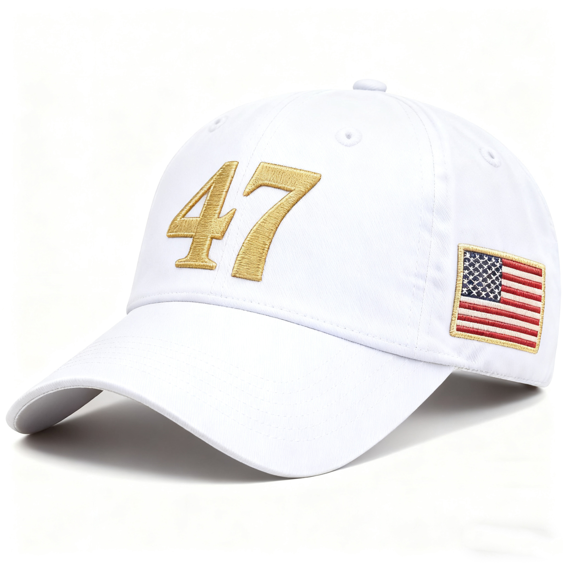 🇺🇸. 47 Embroidered Baseball Cap – With American Flag Patch