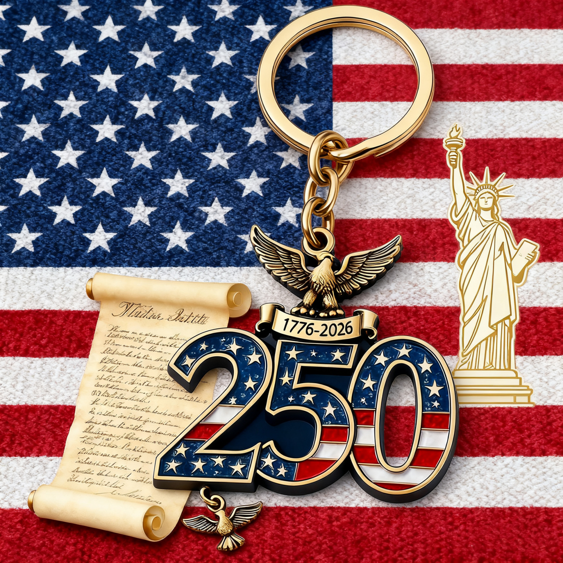 🇺🇸 America 250th Anniversary Keychain
