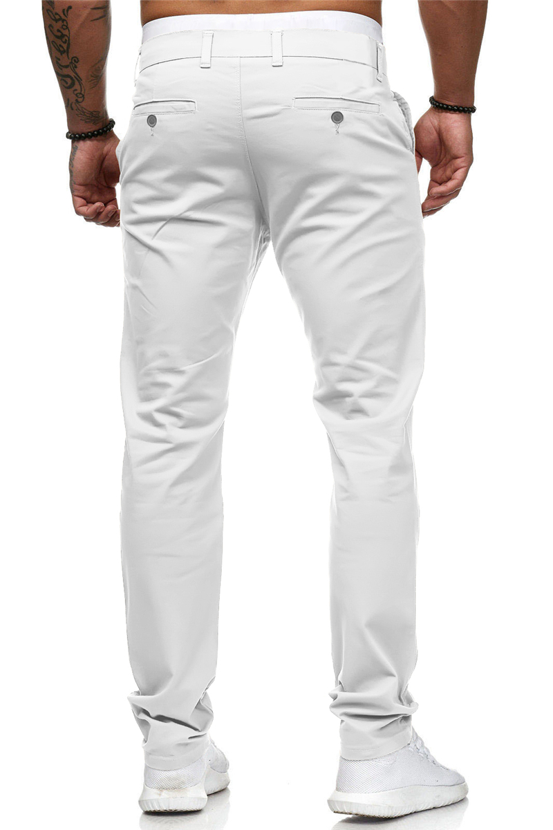 Summer Casual Men's Slim-Fit Youth Solid Color Trousers