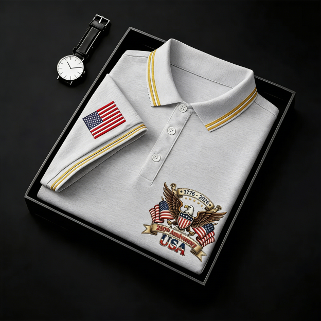 US 250th Anniversary Art Print Men's Polo Shirt
