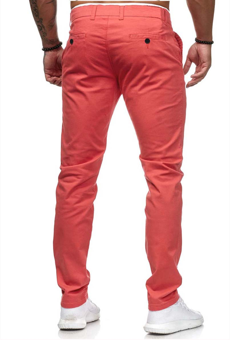 Summer Casual Men's Slim-Fit Youth Solid Color Trousers