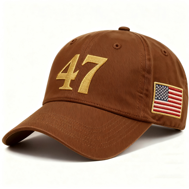 🇺🇸 47 Embroidered Baseball Cap – With American Flag Patch