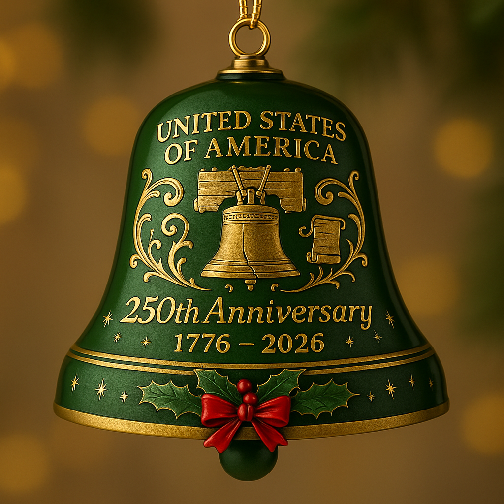 🔥United States 250th Anniversary Bell Ornament
