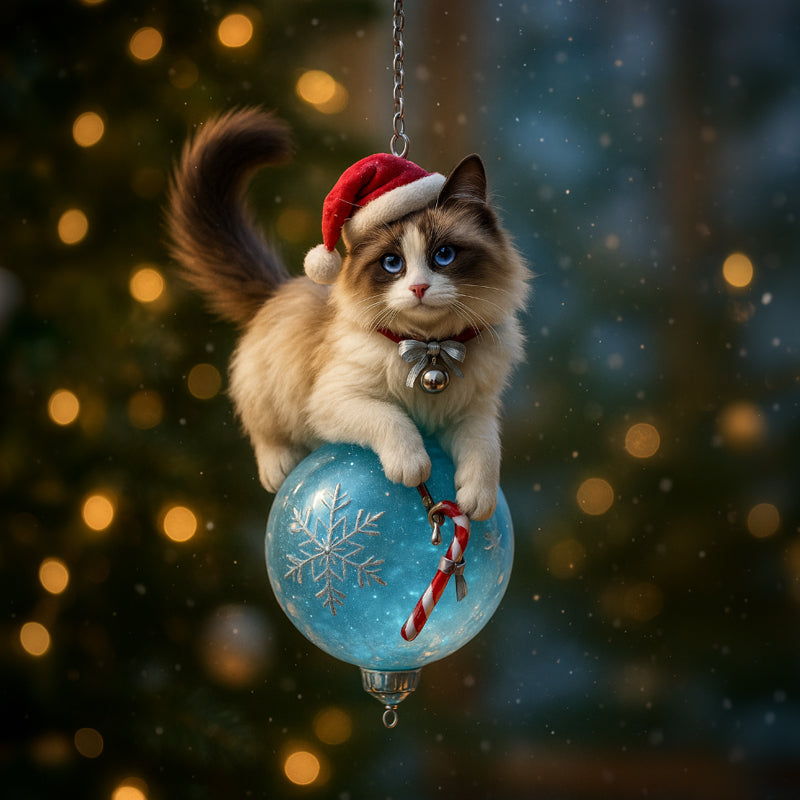 😊Cute Cat Christmas Tree Ornament - Festive Feline Fun for Your Tree