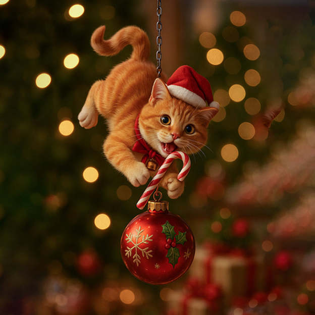 😊Cute Cat Christmas Tree Ornament - Festive Feline Fun for Your Tree