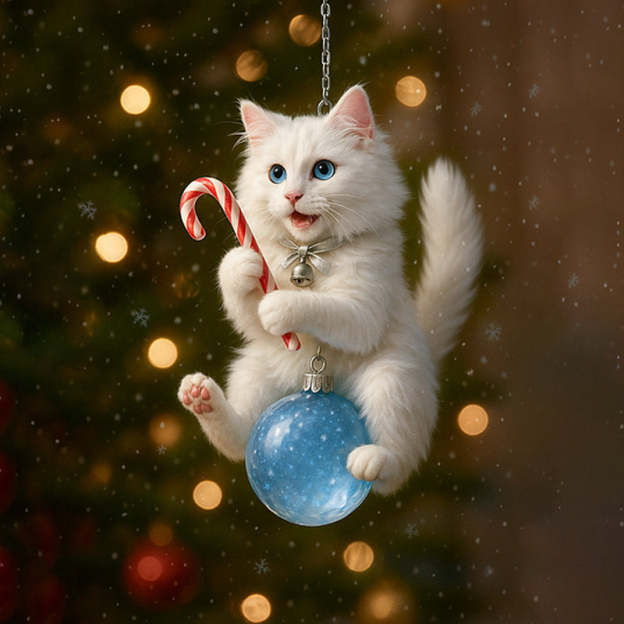 😊Cute Cat Christmas Tree Ornament - Festive Feline Fun for Your Tree