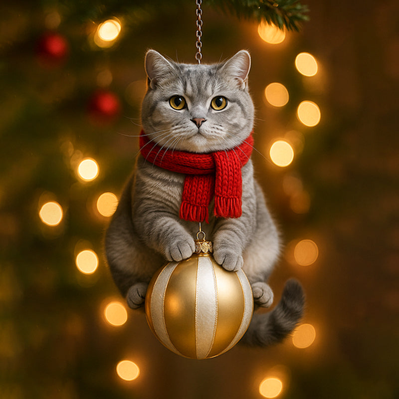 😊Cute Cat Christmas Tree Ornament - Festive Feline Fun for Your Tree