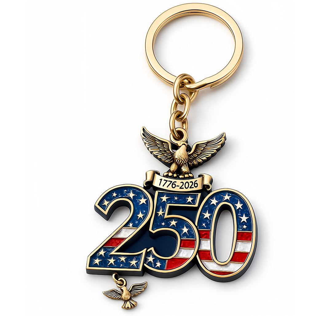 🇺🇸 America 250th Anniversary Keychain (1776–2026)