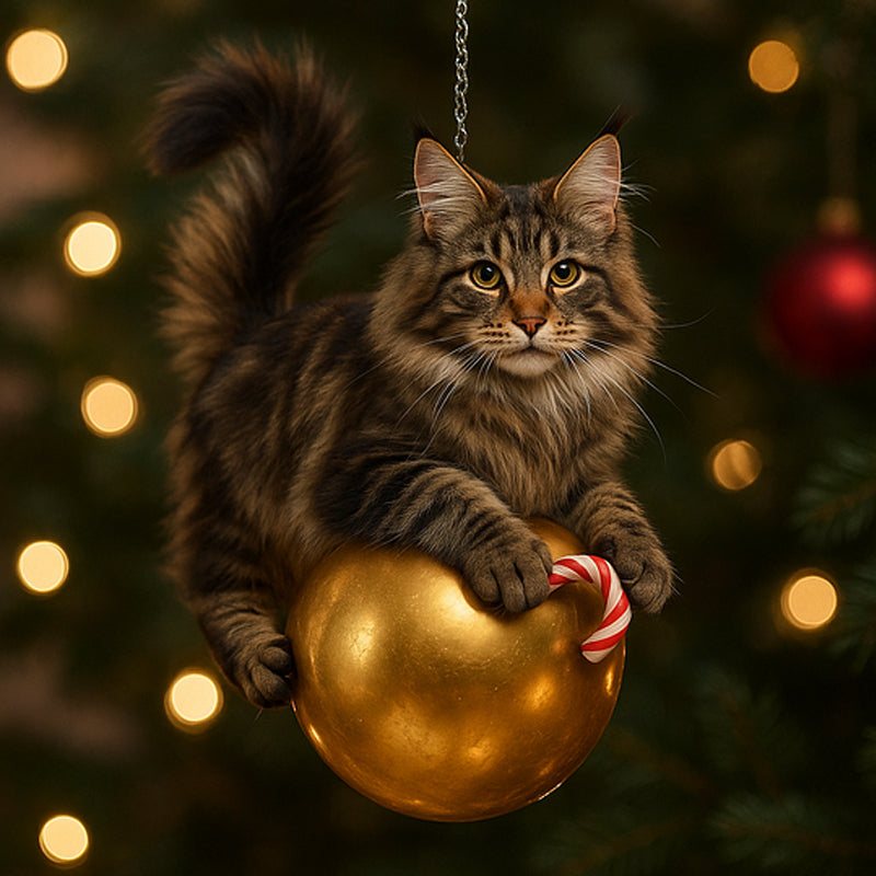 😊Cute Cat Christmas Tree Ornament - Festive Feline Fun for Your Tree