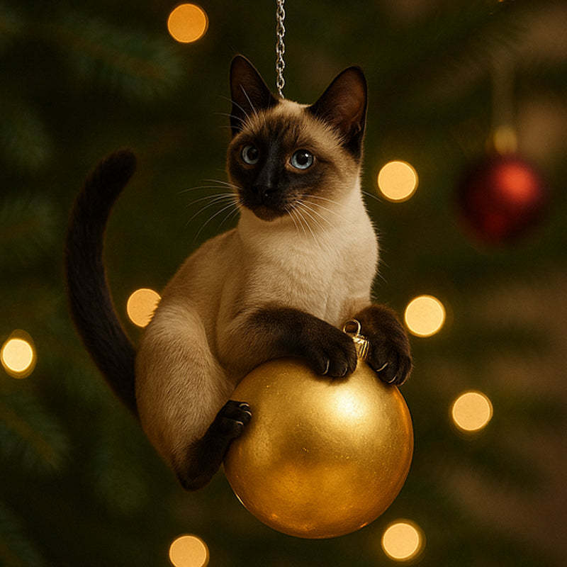 😊Cute Cat Christmas Tree Ornament - Festive Feline Fun for Your Tree