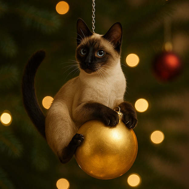 😊Cute Cat Christmas Tree Ornament - Festive Feline Fun for Your Tree