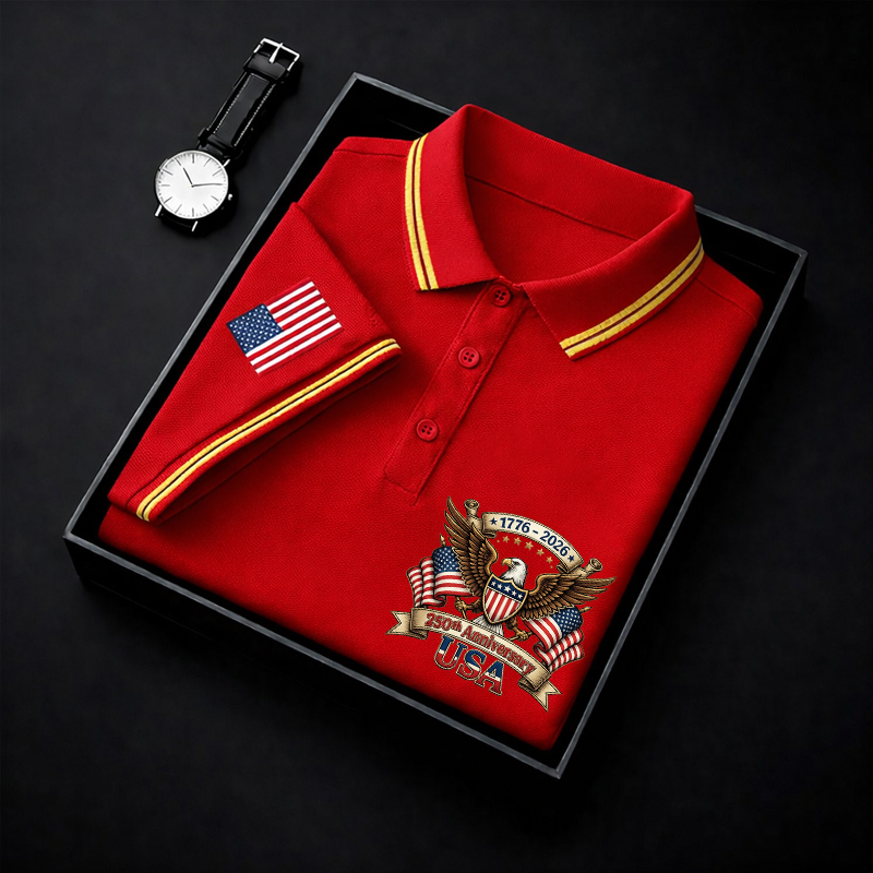 US 250th Anniversary Art Print Men's Polo Shirt