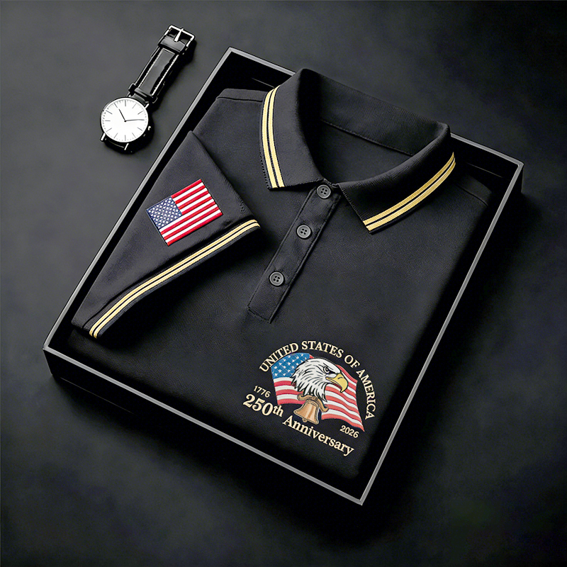 US 250th Anniversary Art Print Men's Polo Shirt