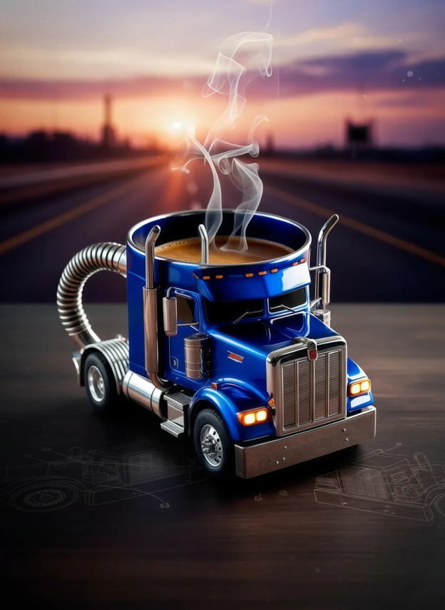 Durable Semi-Truck Shaped Coffee Mug for Family & Friends