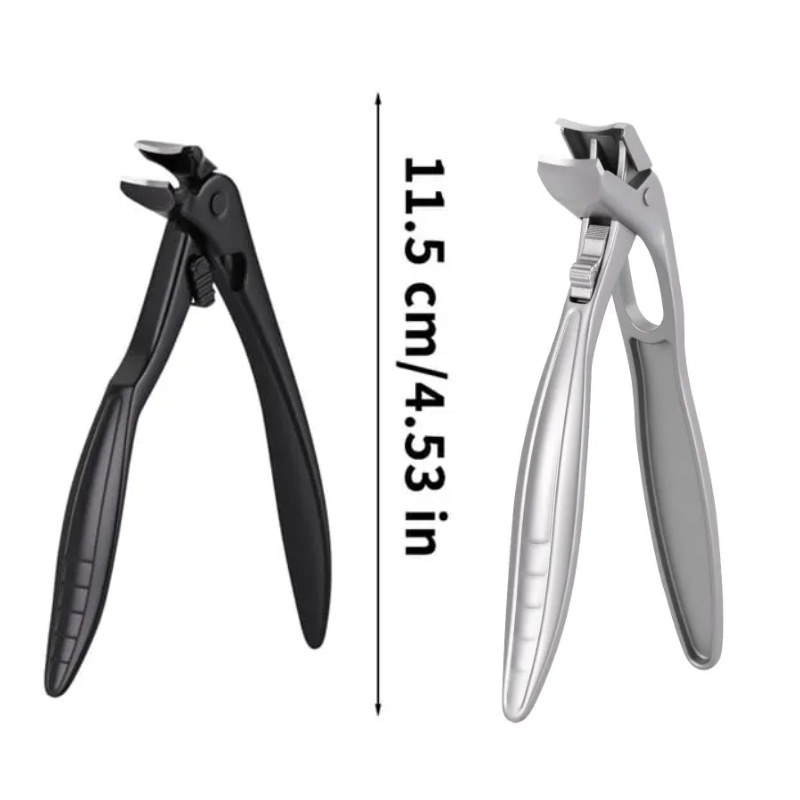 ✂️ Black Curved Nail Clipper – Ergonomic & Easy for Seniors 🖤